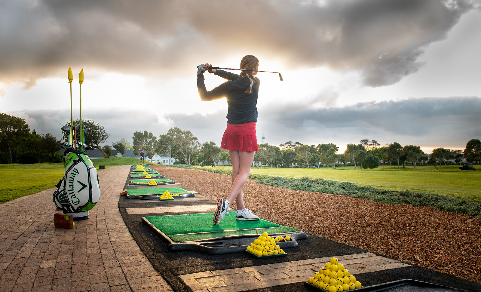 Golfer at Steenberg by David Rogers